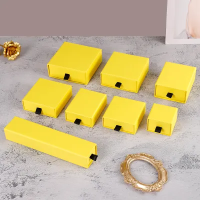 Simple Paper Cardboard Ring Earrings Necklace Bracelet Jewelry Packaging Gift Box