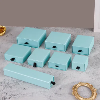 Simple Paper Cardboard Ring Earrings Necklace Bracelet Jewelry Packaging Gift Box