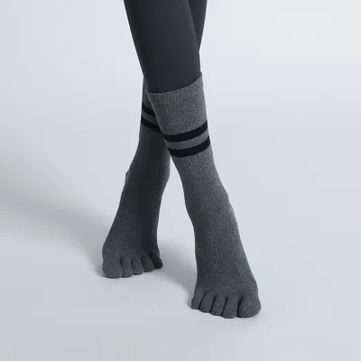 Women Long Parallel Bars Yoga Non-Slip Five-Finger Socks