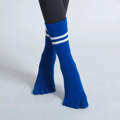 Women Long Parallel Bars Yoga Non-Slip Five-Finger Socks