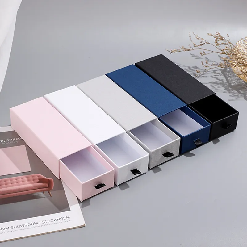 Simple Solid Color Glasses Cosmetic Jewelry Packaging Gift Box 17*7*4.5Cm 1200G Cardboard