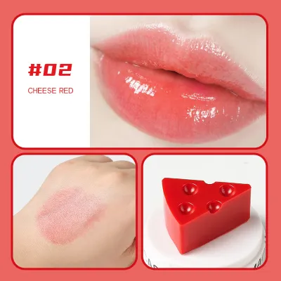 VINCINER Women Creative Cute Cheese Temperature Change Lip Balm Moisturizing
