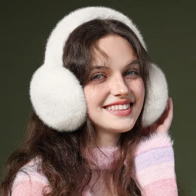 Autumn And Winter Women Cute Plush Anti-Freeze Folding Earmuffs