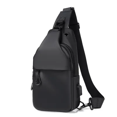 Men Casual Vintage Commuter Zipper Oxford Spinning Chest Bag