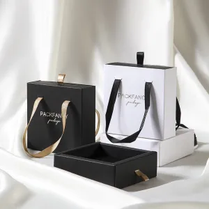 Simple Solid Color Paper Cardboard Jewelry Packaging Box for Earrings