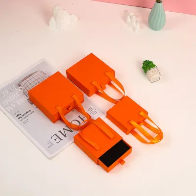 Simple Solid Color Paper Cardboard Jewelry Packaging Box