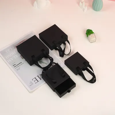 Simple Solid Color Paper Cardboard Jewelry Packaging Box