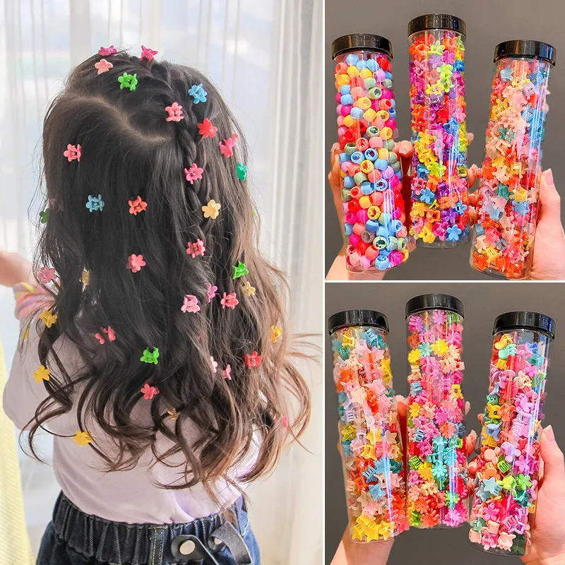 Kids Girls Sweet Candy Color Flower Crown Star Rabbit Hairpin Paw Clip