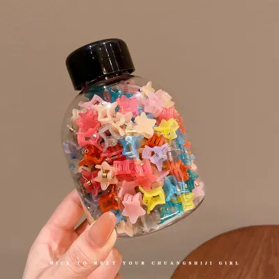 Kids Girls Sweet Candy Color Flower Crown Star Rabbit Acrylic Hairpin