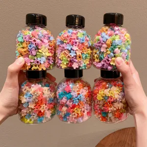 Kids Girls Sweet Candy Color Flower Crown Star Rabbit Acrylic Hairpin