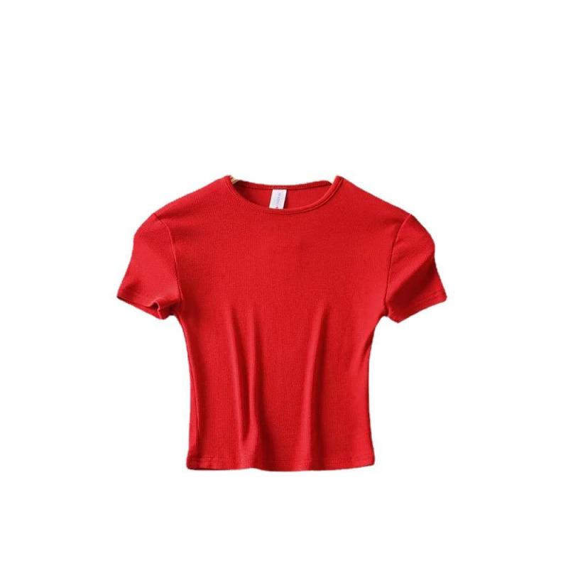 Tシャツ・カットソー   Functional Crop Short Sleeve T-Shirt KS1642 Cropped T-Shirt - Black – Hours