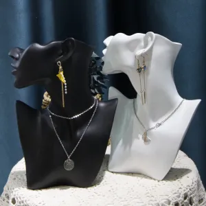 Simple Fashion Side Face Resin Portrait Model Necklace Earrings Display Stand