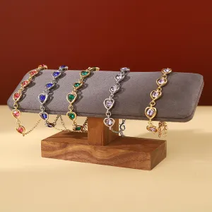Simple Fashion Walnut Bracelet Storage Display Stand with Flannel, One Layer, I-Shape, High Sense