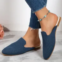 Size:4.5-8.5 Women Fashion Rhinestone Decoration Mules
