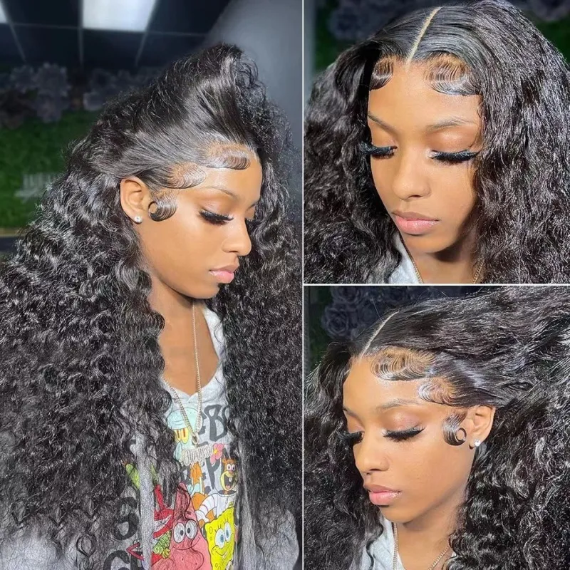 Women Front Lace Wig African Small Roll Exotic High Temperature Wig Lace Headgear