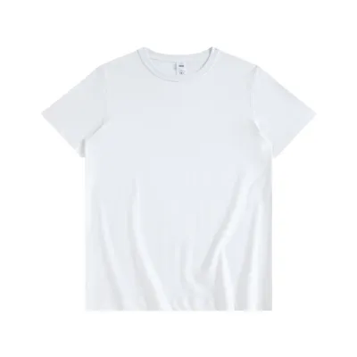 Men Casual Basic Solid Color Short Sleeve Crewneck Cotton T-Shirt
