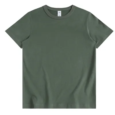 Men Casual Basic Solid Color Short Sleeve Crewneck Cotton T-Shirt