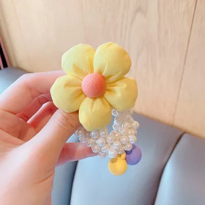 Kids Girls Cute Sweet Crown Pearl Rhinestone Hair Rings