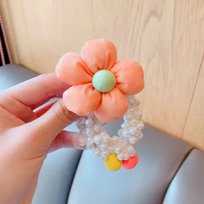 Kids Girls Cute Sweet Crown Pearl Rhinestone Hair Rings