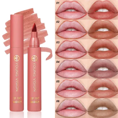 Young Vision Women Matte Not Easy To Stick Cup Lipstick Lip Liner