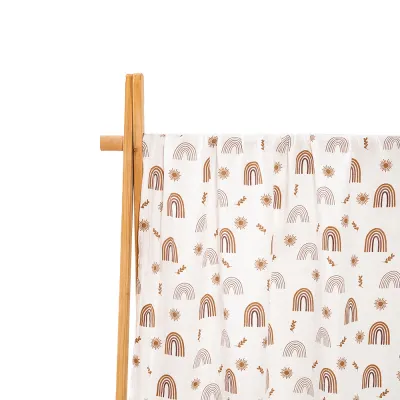 Newborn Baby Summer Muslin Digital Printed Bamboo Cotton Blanket Swaddle 120x110cm