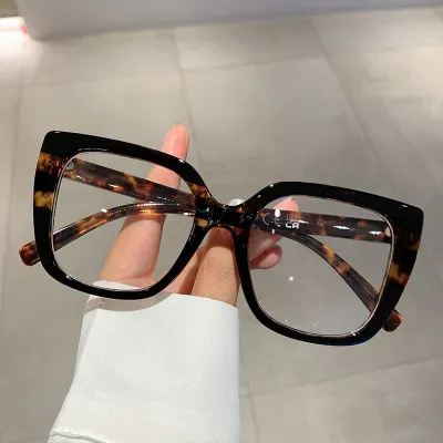 Women Simple Fashion Multicolor Leopard Anti-Blue Light Glasses Frame