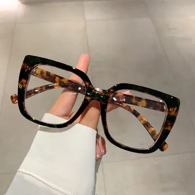 Women Simple Fashion Multicolor Leopard Anti-Blue Light Glasses Frame