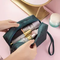 Wholesale Women Simple Transparent Waterproof Large Capacity PU Wash Cosmetic Bag