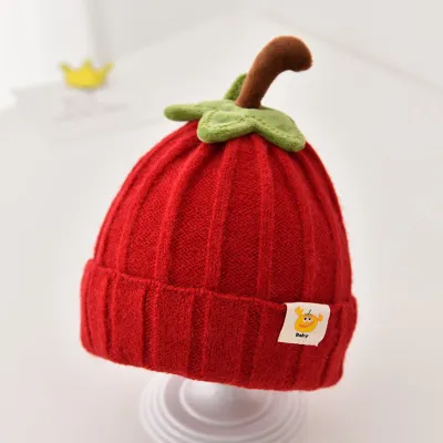 Kids Boys Girls Fashion Casual Cute Versatile Knitwear Dome Cap