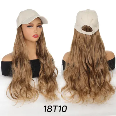 Wave Long Curly Hair Fashion Exotic One-Piece Wig Hat