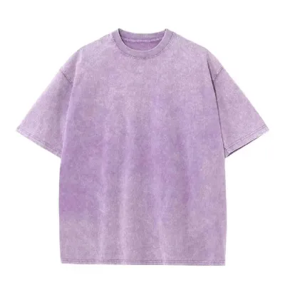 Neutral Retro Washed Cotton Crewneck Short Sleeve T-Shirt for Men