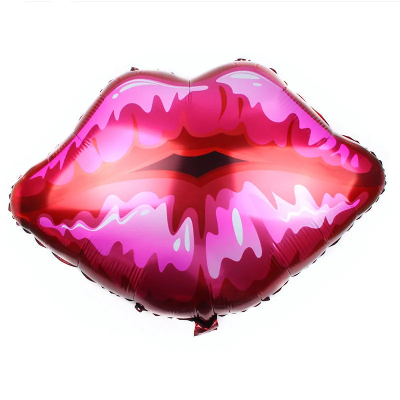 Fashion Valentine Day Party Decoration Cartoon Lips Aluminum Film Balloon