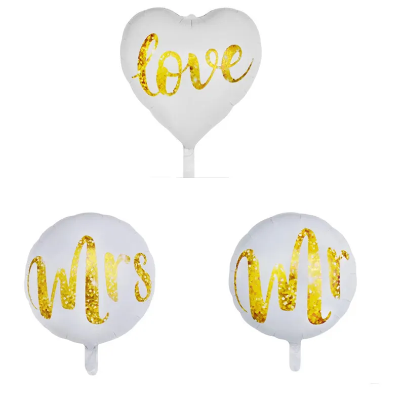 Valentine Day Party Decoration Heart Letter Aluminum Film Balloon