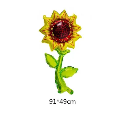 Fashion Valentine Day Holiday Party Decoration Rose Sunflower Aluminum Film Balloon