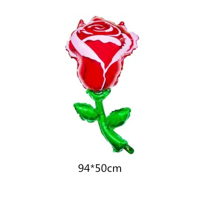 Fashion Valentine Day Holiday Party Decoration Rose Sunflower Aluminum Film Balloon