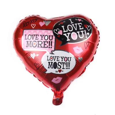 Fashion Valentine Day Party Decorations Heart-Shaped Aluminum Film Balloons