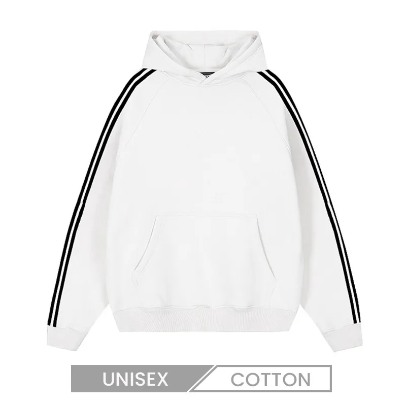 Unisex Casual Loose Long-Sleeved Stripe Hoodies Custom