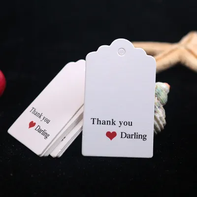 Fashion 3x5cm Flower Jewelry Packaging Hanging Card for Baking Birthday Tag