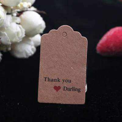 Fashion 3x5cm Flower Jewelry Packaging Hanging Card for Baking Birthday Tag