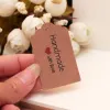 Kraft Paper Lace Handmade With Love  3*5cm