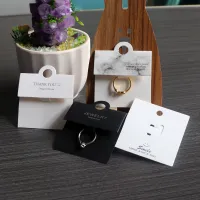 Black White Brown Three-Color Jewelry Earrings Packaging Kraft Paper 6x 9 Solid Color Necklace Packaging Card