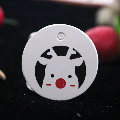 White 3*5cm Flower Jewelry Packaging Hanging Paper Card 100pcs/pack