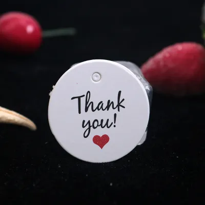 White 3*5cm Flower Jewelry Packaging Hanging Paper Card 100pcs/pack