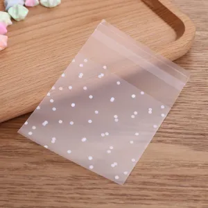 White Dot Ziplock Bag Earrings Necklace Small Jewelry Dustproof Packaging Gift Bag 100pcs/pack