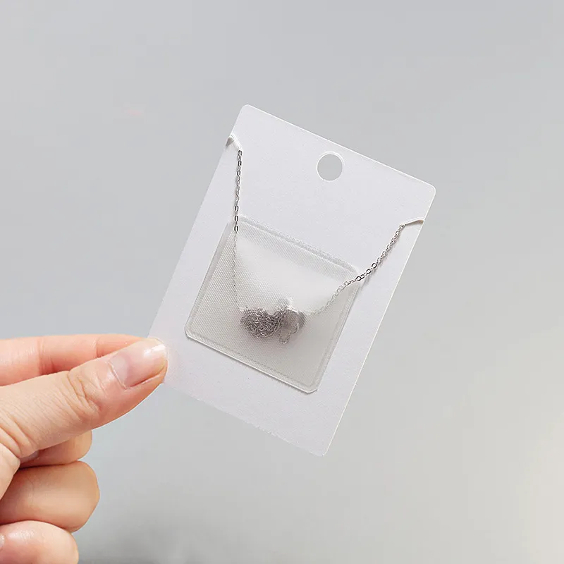 Fashion Necklace Paper Card Back Bag Self-Adhesive Earring Jewelry Packaging Bag