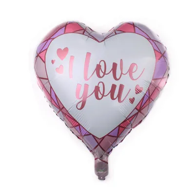 Valentine Day Decorative Party Balloon 18 Inch Heart-Shaped Aluminum Film Balloon