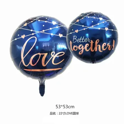 Valentine Day Party Decoration 22 Inch Love Heart Shape Round Balloon