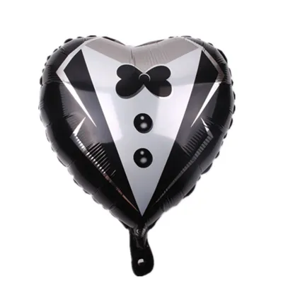 Valentine Day Party Decoration 18 Inch Heart-Shaped Wedding Dress Aluminum Film Balloon