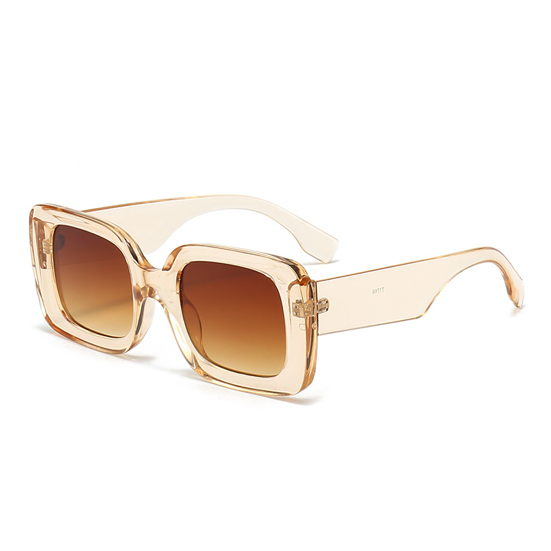 Wholesale Women Fashion Simple Plastic Narrow Square Frame Sunglasses