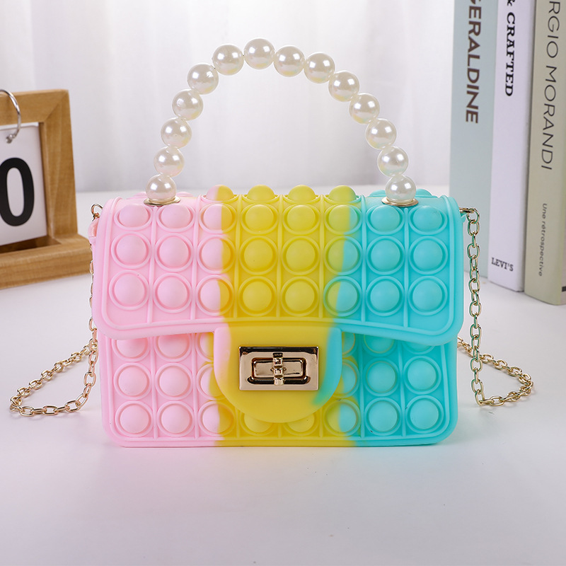 Wholesale Kids Girls Fashion Sweet Candy Color Silicone Mini
